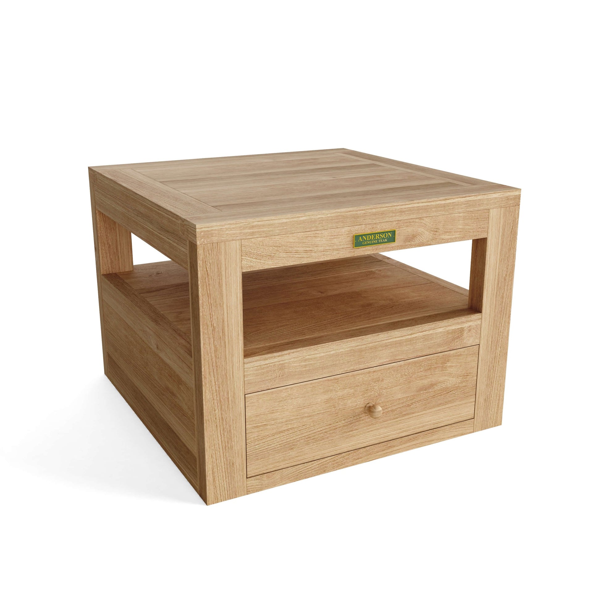 Anderson Teak Copacabana Side Table - teak outdoor side table front view