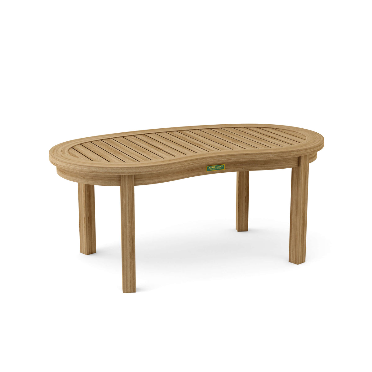 Wooden outdoor table on a white background