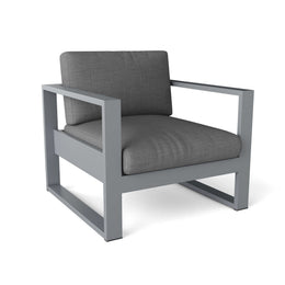 Lucca Modern Aluminum Deep Seating Armchair with Cushion – Grey