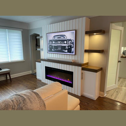 Dimplex BLF5051 custom mantel living room installation