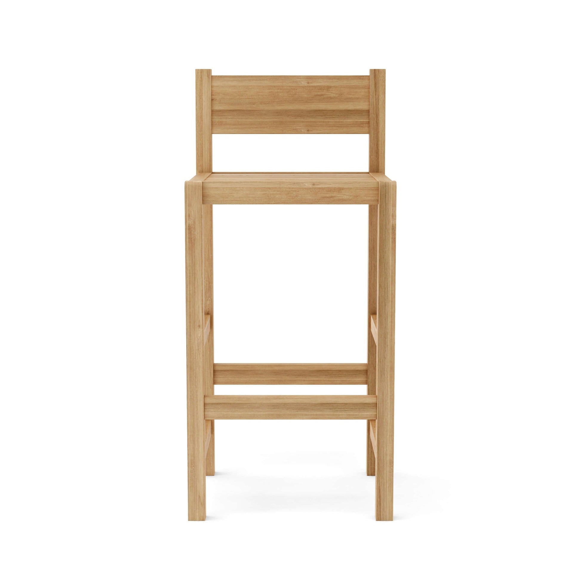 Wooden bar stool on a white background