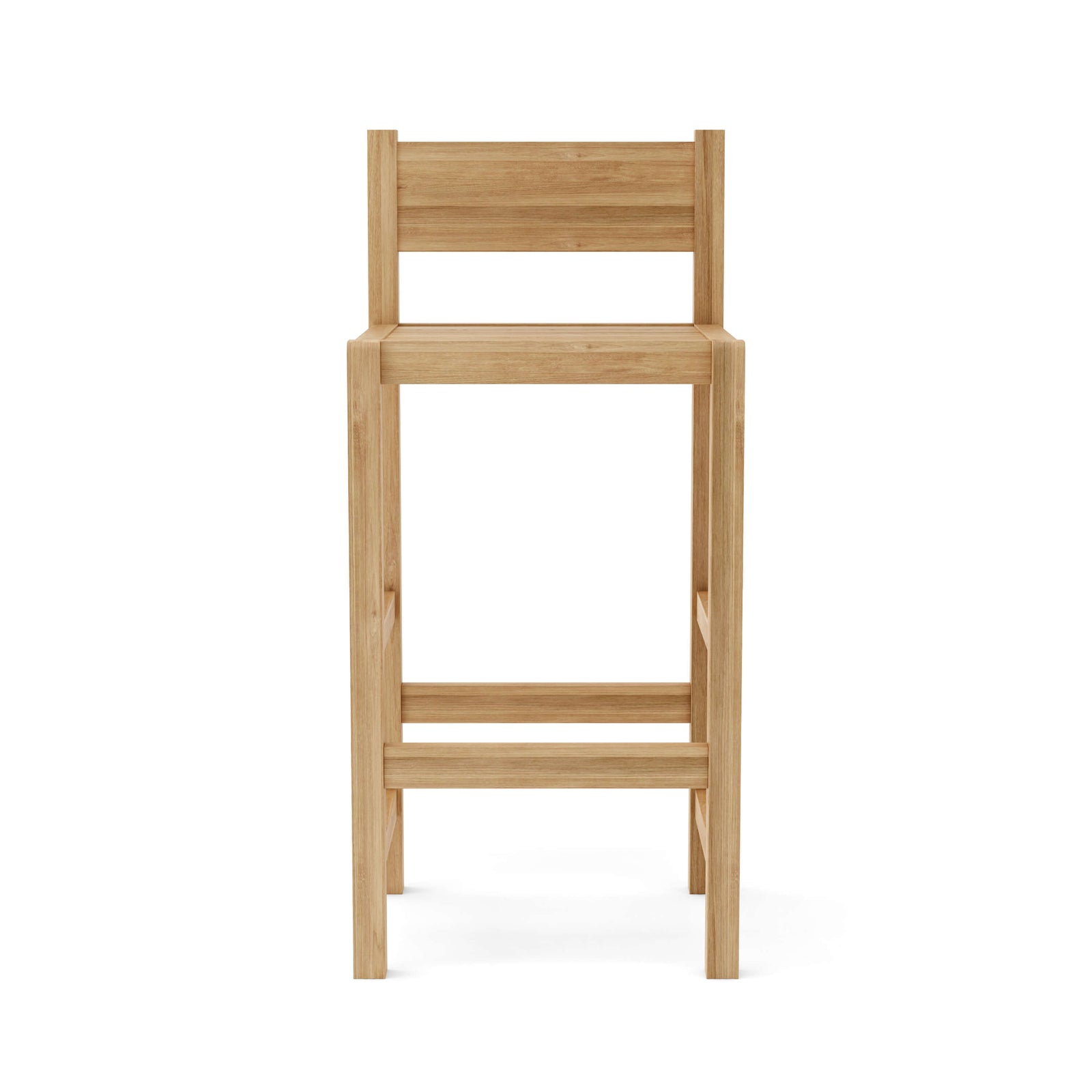 Wooden bar stool on a white background