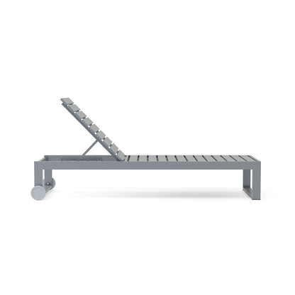 Gray outdoor lounge chair on a white background