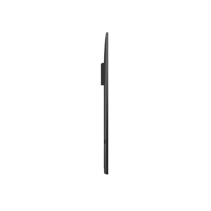 Black rectangular object on a white background