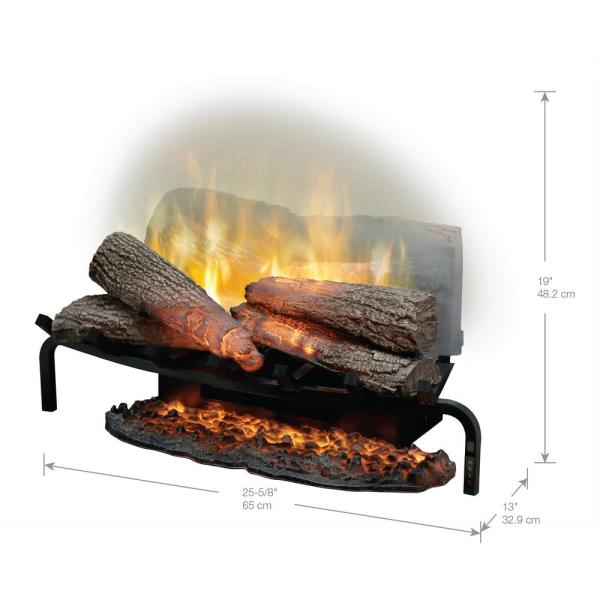 Dimplex Revillusion 25 inch log set installed in fireplace