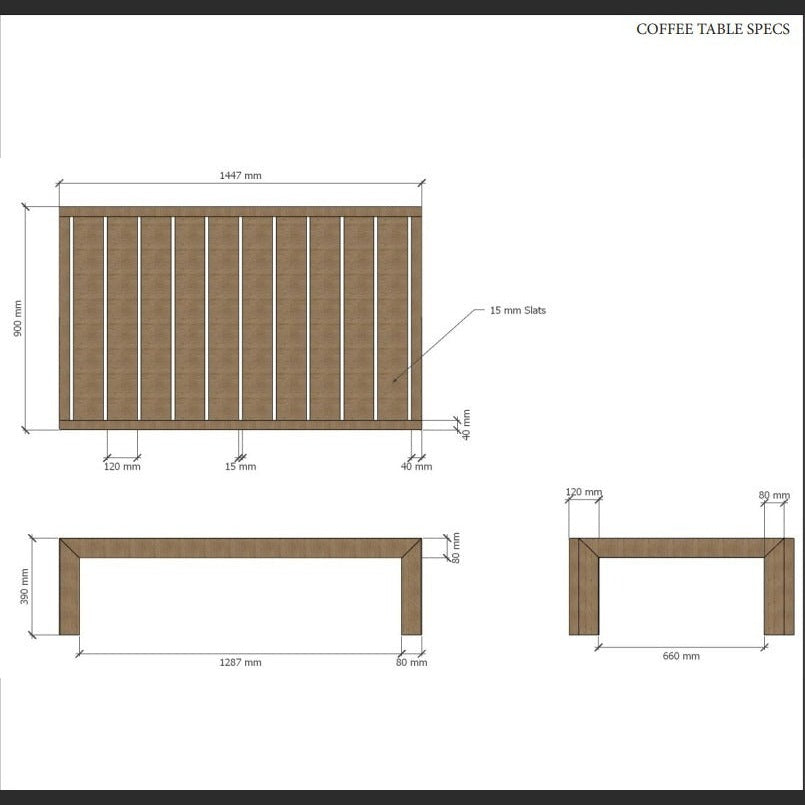 Smyrna Teak Coffee Table – Outdoor & Indoor | BetterPatio // BetterPatio.com