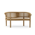 Curve Love Seat Teak 59"W 28"D 32"H 2 Seater - Comfortable Outdoor Bench