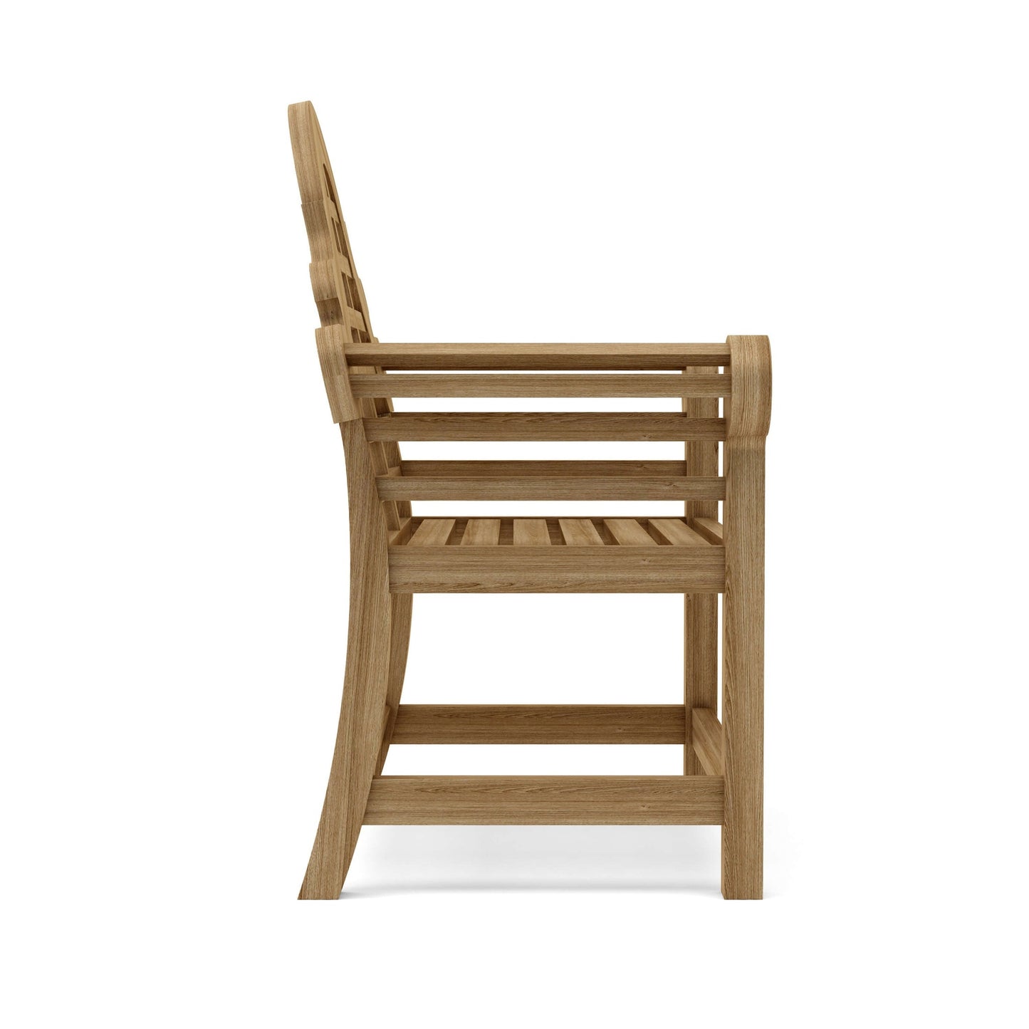 Wooden chair on a white background