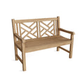 Vilano Teak Wood Bench Collection – 2-Seater & 3-Seater Outdoor Seating with Optional Sunbrella Cushions