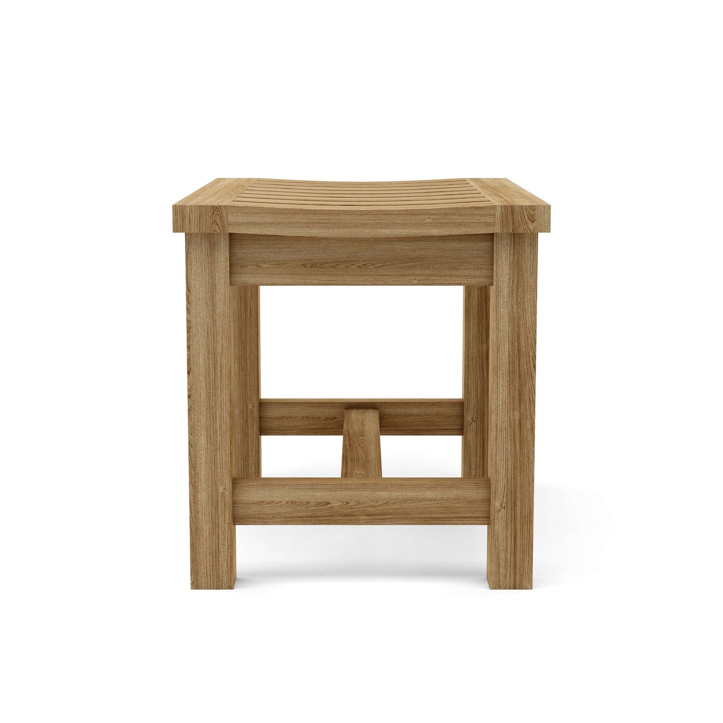 Wooden stool on a white background