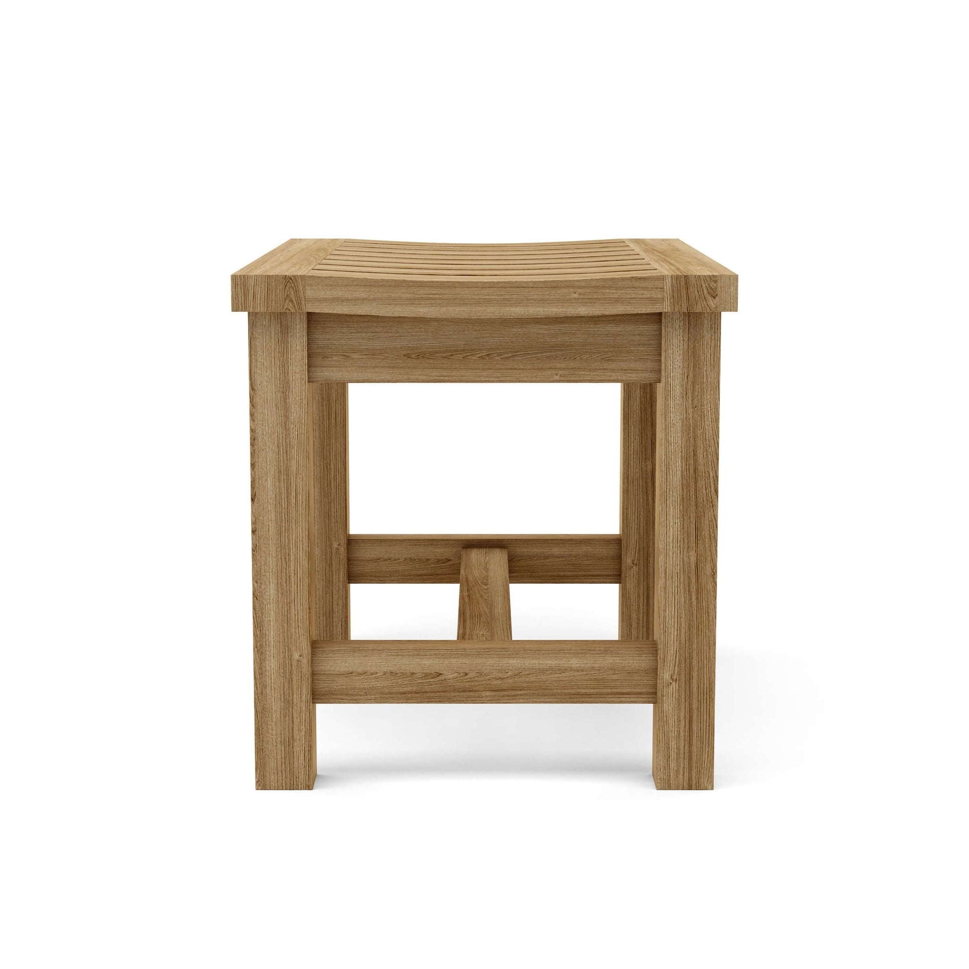 Wooden stool on a white background