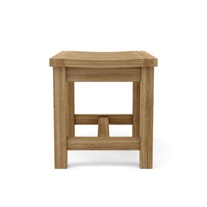 Wooden stool on a white background