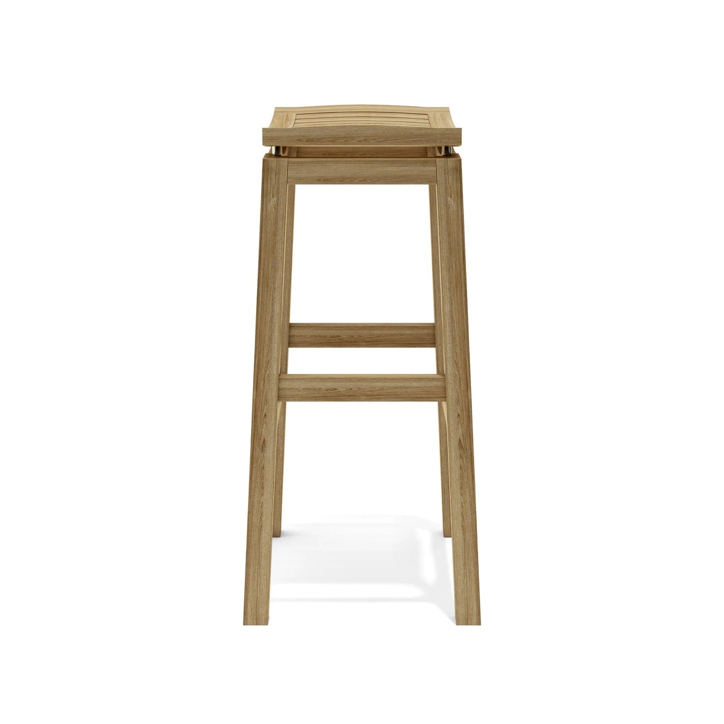 Wooden bar stool on a white background