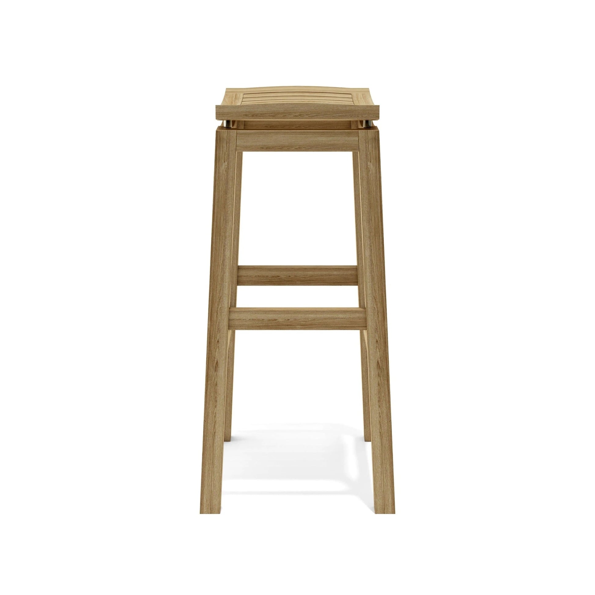 Wooden bar stool on a white background