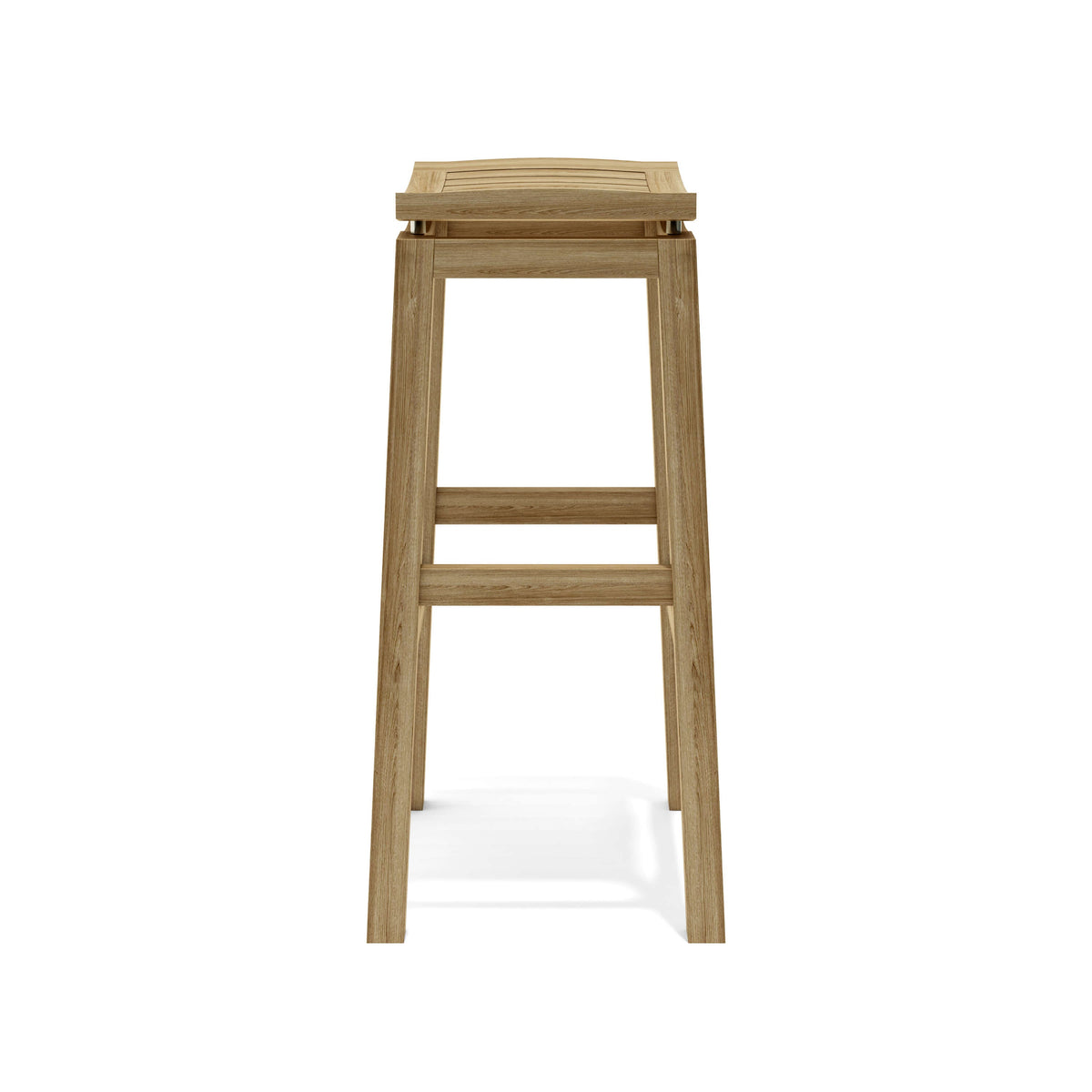 Wooden bar stool on a white background