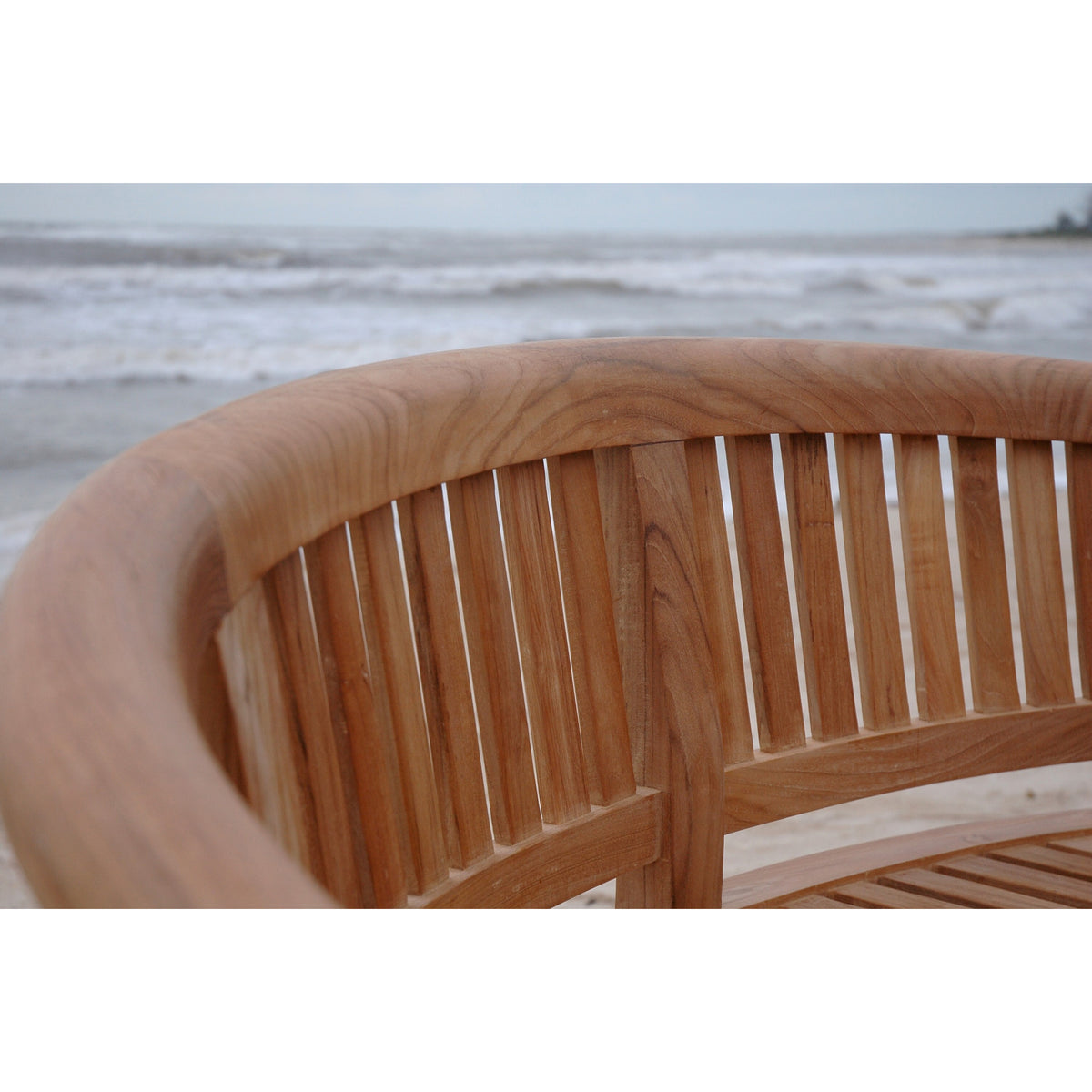 Curve 3-Seater Teak Outdoor Bench – Extra Thick Wood | BetterPatio // BetterPatio.com