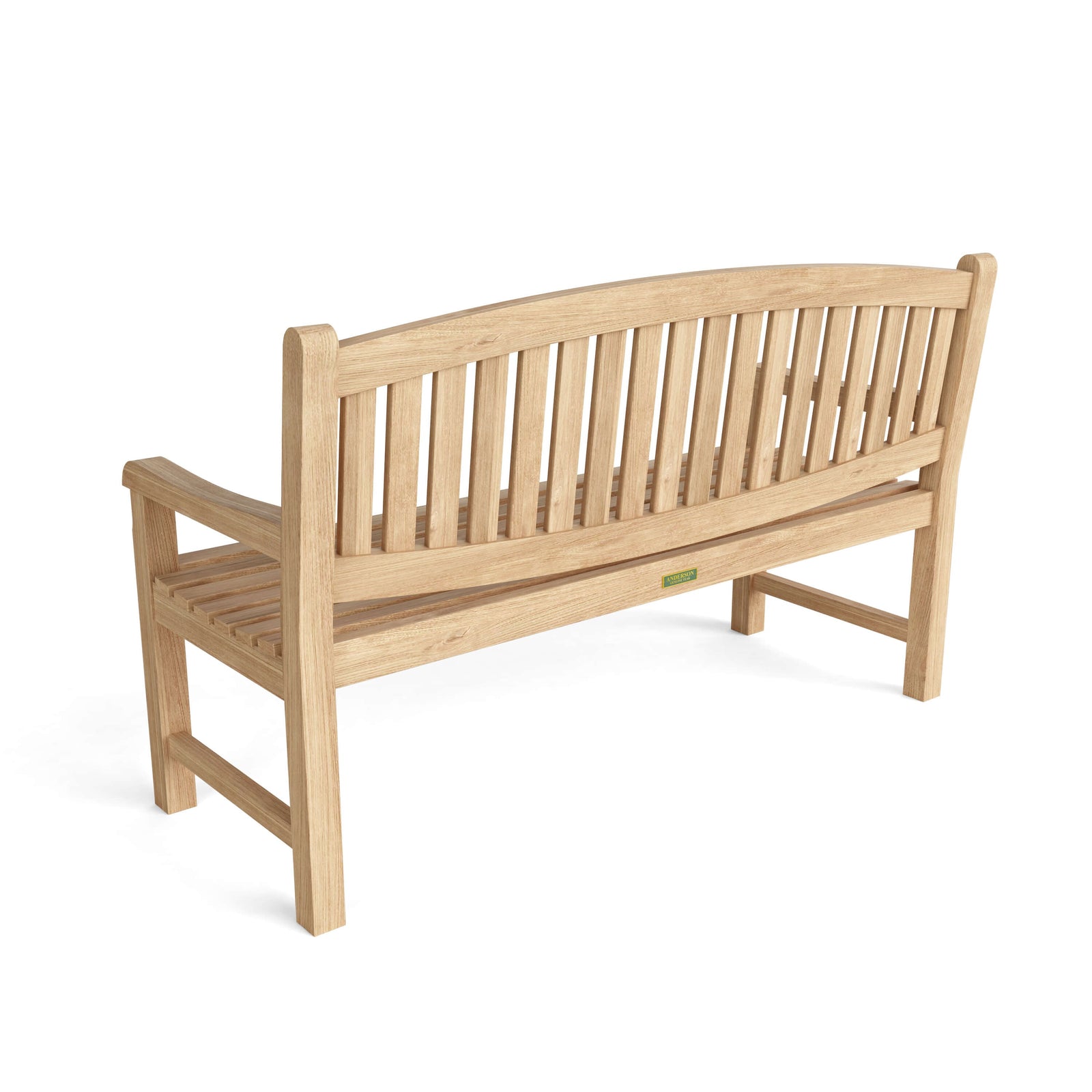 Wooden bench on a white background
