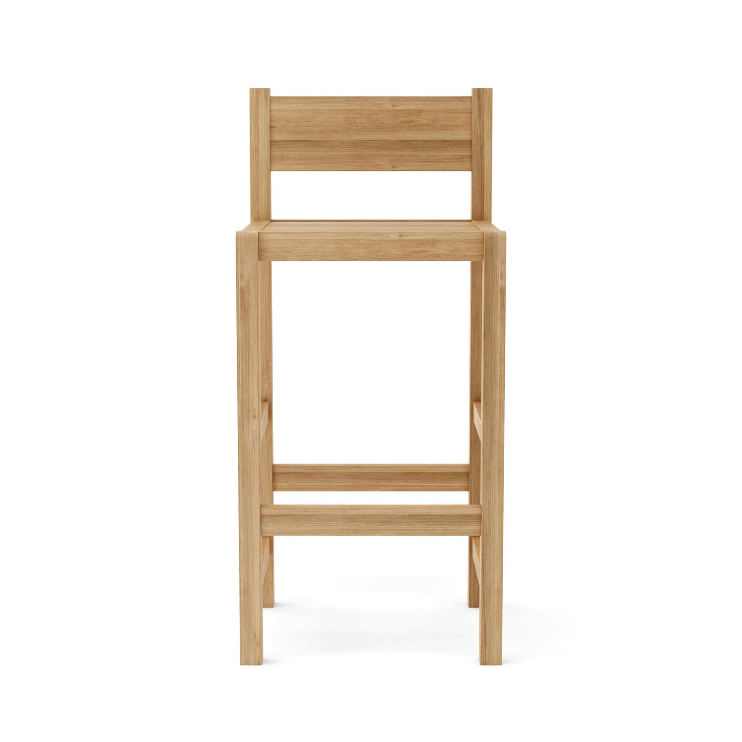 Wooden bar stool on a white background