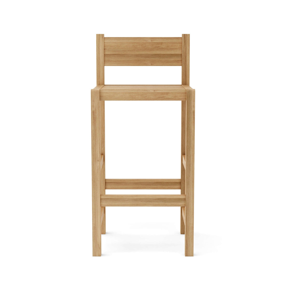 Wooden bar stool on a white background