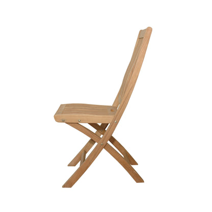 Wooden folding chair on a white background