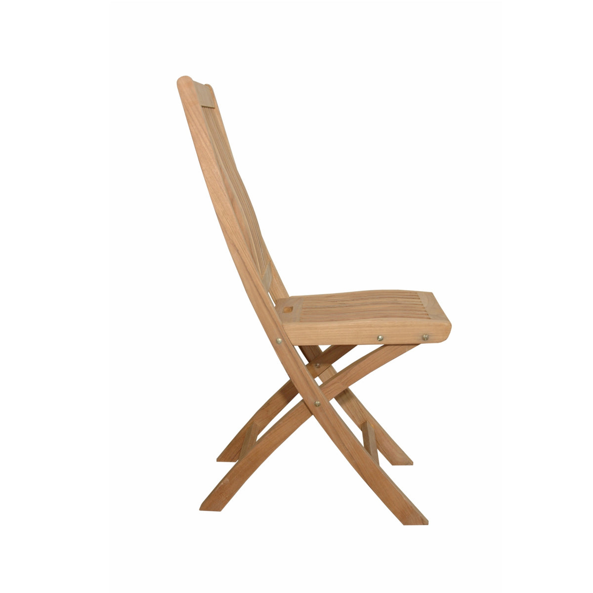 Wooden folding chair on a white background