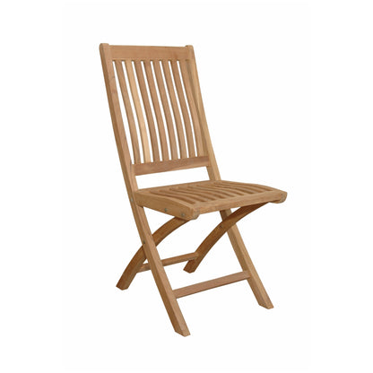 Wooden folding chair on a white background