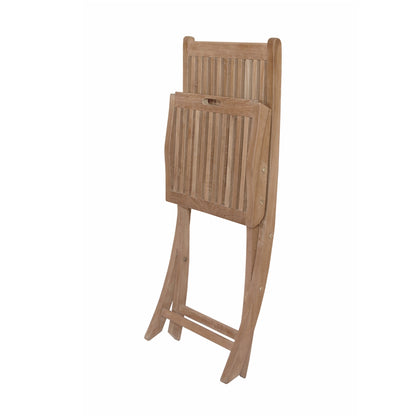 Wooden folding chair on a white background