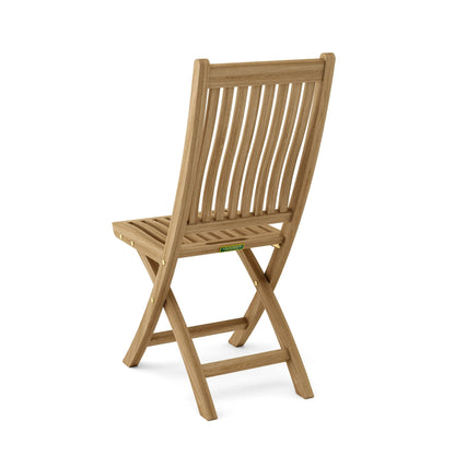 Wooden folding chair on a white background