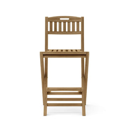 Altavista Folding Bar Chair – Premium Teak Outdoor Patio Seating