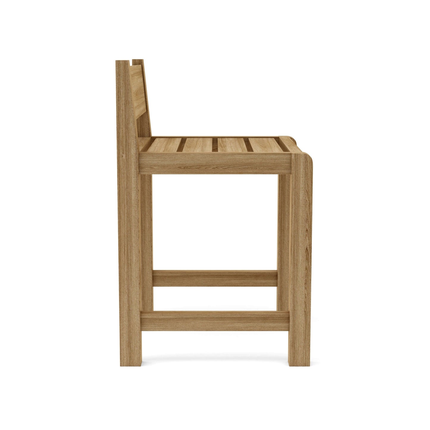 Wooden bar stool on a white background