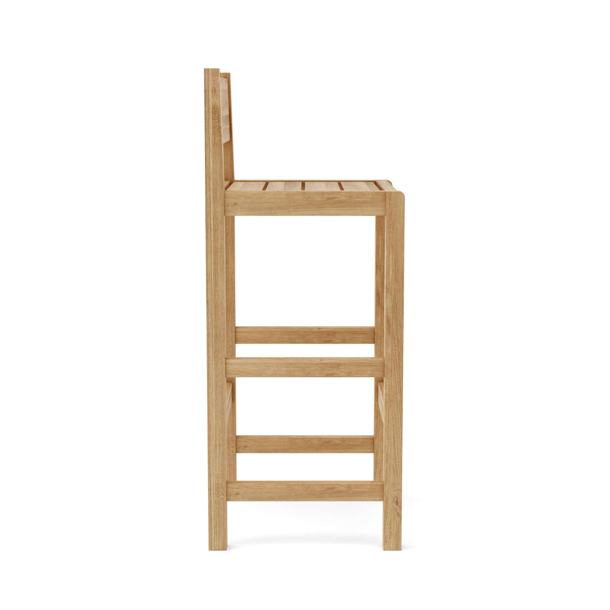 Wooden bar stool on a white background