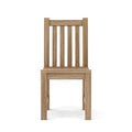 Classic Teak Dining Chair - Traditional Outdoor Patio Chair with Sculpted Seat