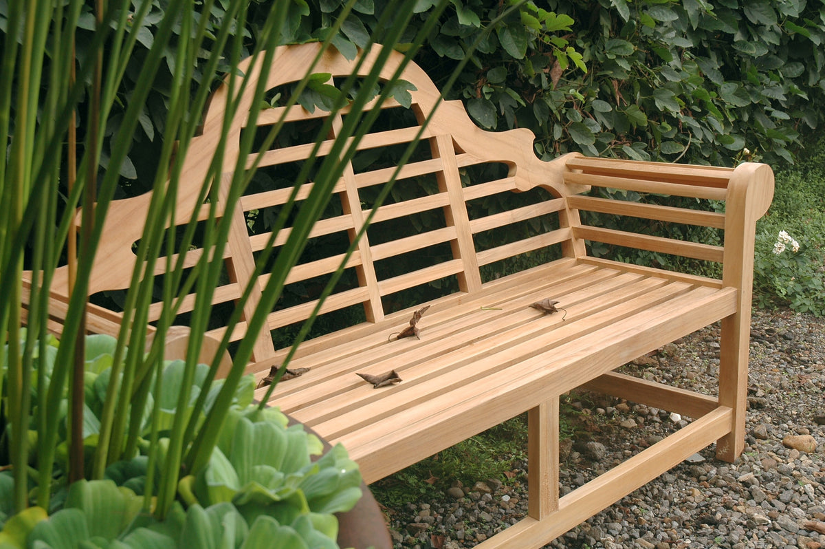 Marlborough 3-Seater Teak Wood Bench – Lutyens Design | BetterPatio // BetterPatio.com