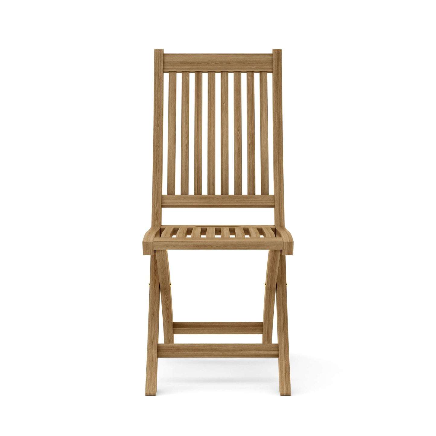 Wooden folding chair on a white background