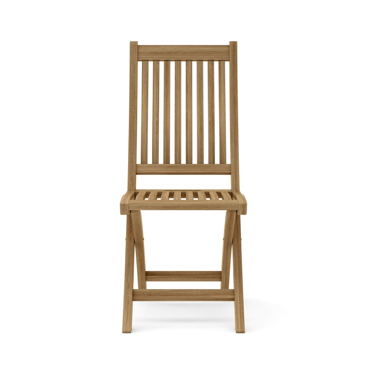 Wooden folding chair on a white background