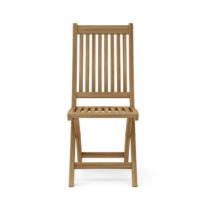 Wooden folding chair on a white background