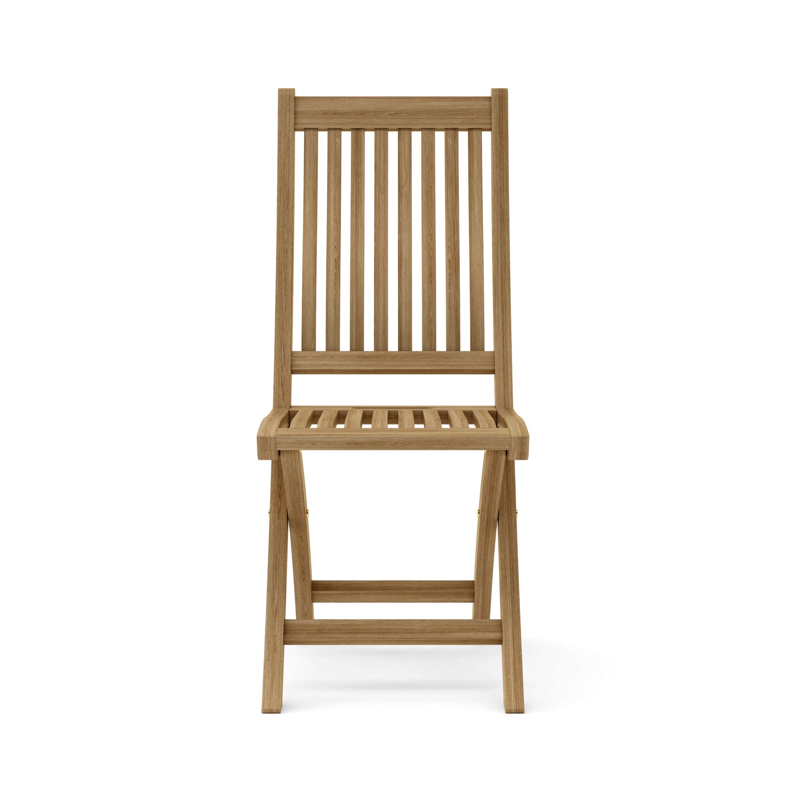 Wooden folding chair on a white background