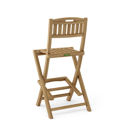 Wooden folding chair on a white background