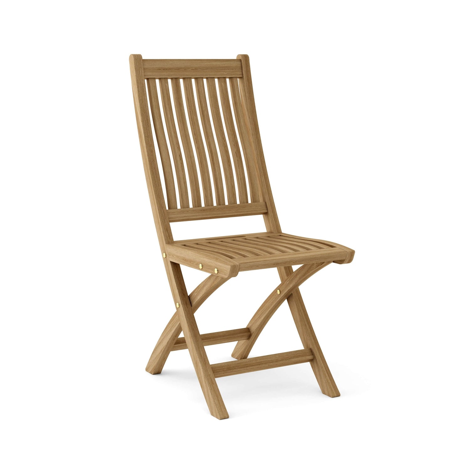 Wooden folding chair on a white background
