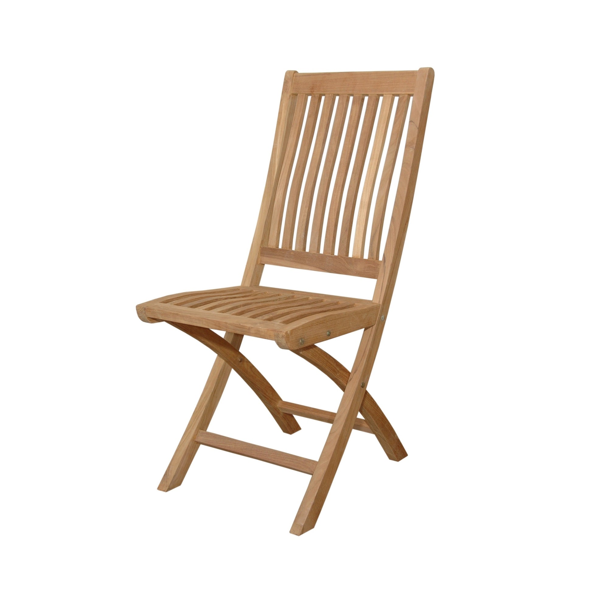 Wooden folding chair on a white background