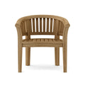 Curve Teak Dining Armchair - Extra Thick Wood Outdoor Patio Chair