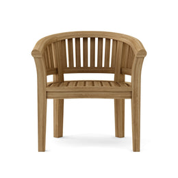 Curve Teak Dining Armchair - Extra Thick Wood Outdoor Patio Chair