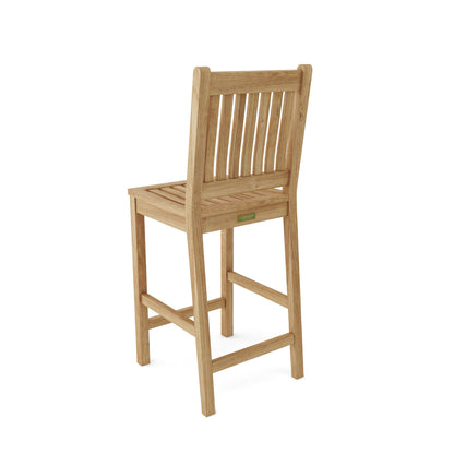 Wooden bar stool on a white background