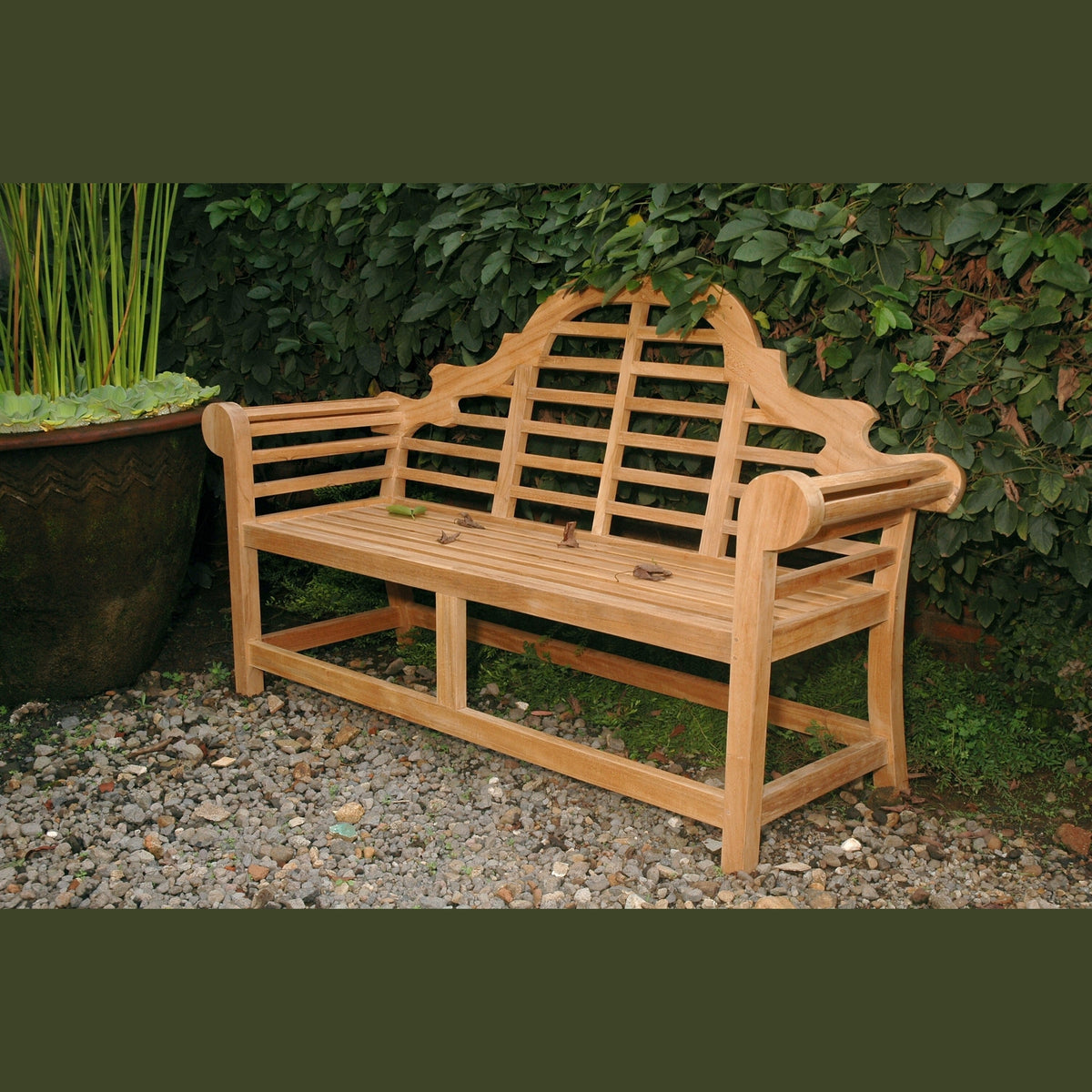 Marlborough 3-Seater Teak Wood Bench – Lutyens Design | BetterPatio // BetterPatio.com