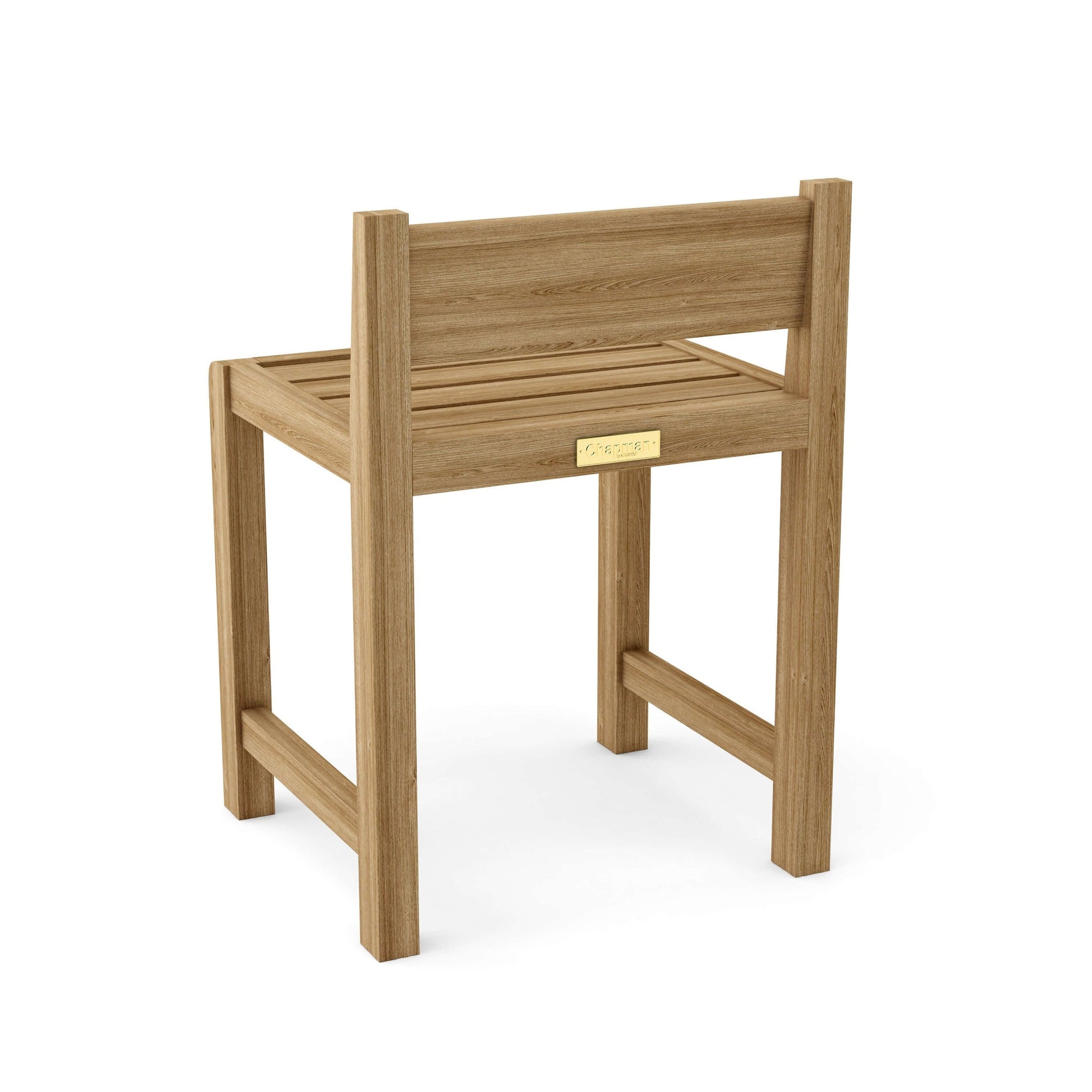 Wooden chair with a backrest on a white background