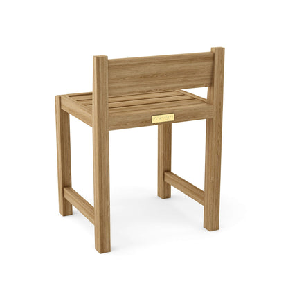 Wooden chair with a backrest on a white background