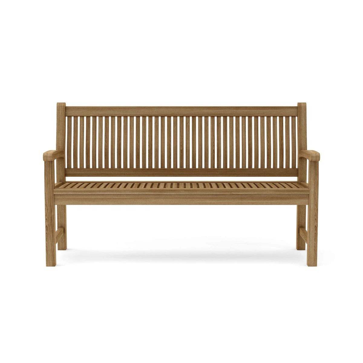 Wooden bench on a white background