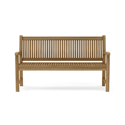 Wooden bench on a white background