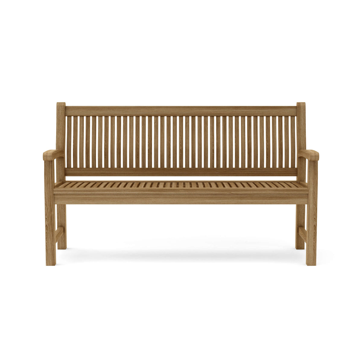 Wooden bench on a white background