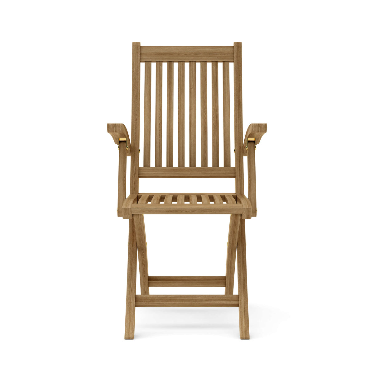 Wooden folding chair on a white background
